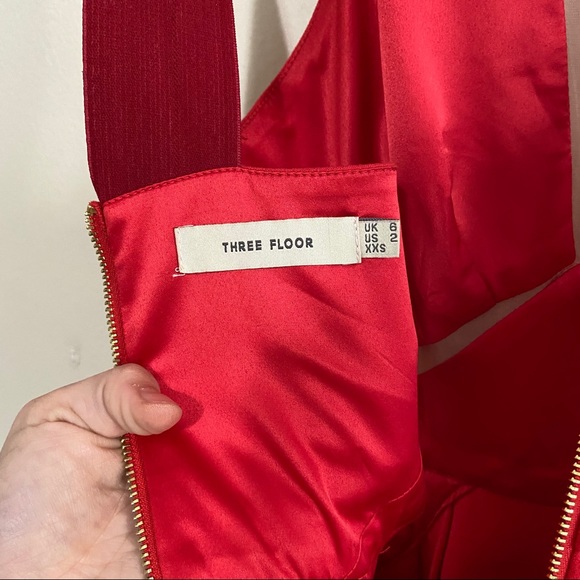 Three Floor Red "Look See" Cut Out Mini Dress - Picture 15 of 16